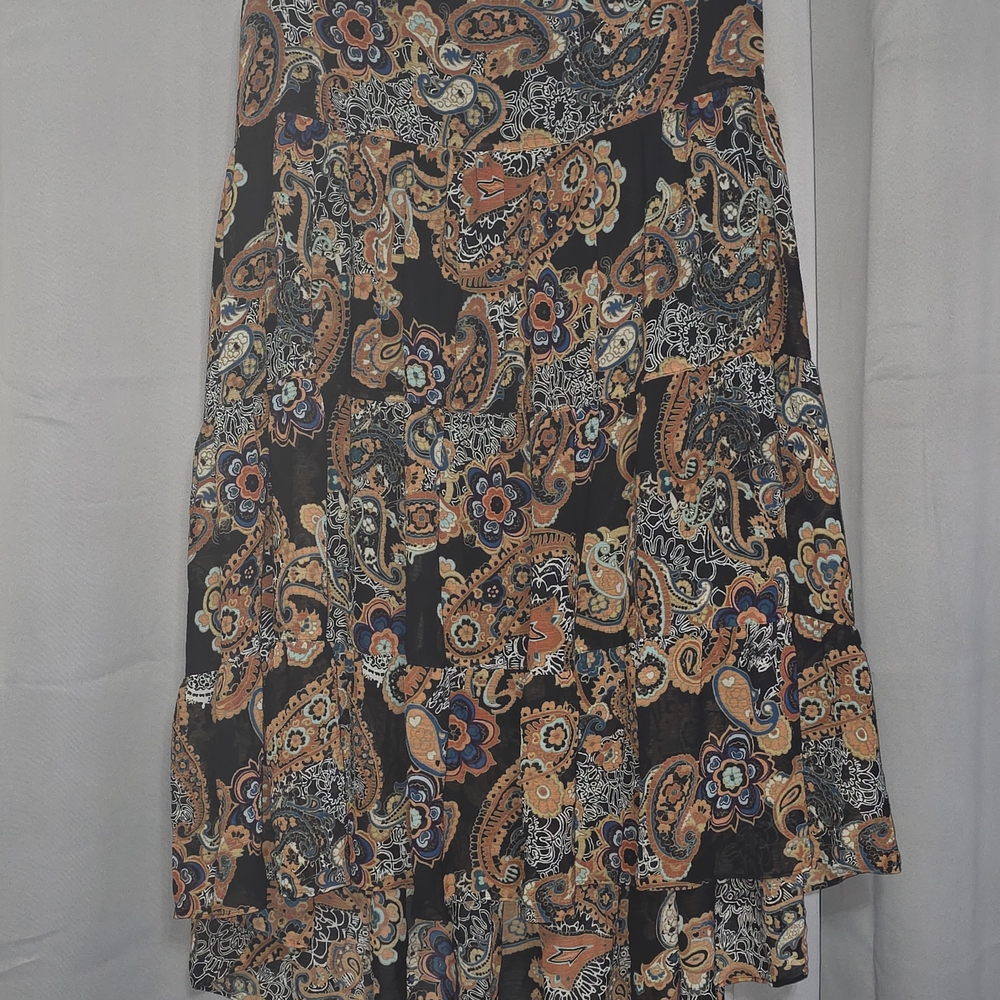 Fashion Bug Multicolor Paisley A-Line Skirt